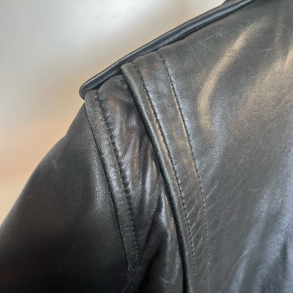 Mango 100% Leather Moto Jacket - M/L - Picture 7 of 9